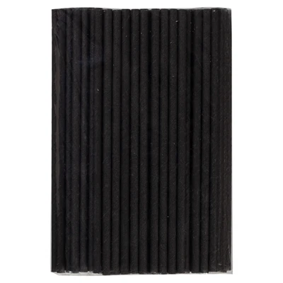 Fon Kağıt Pipet 6*197Mm 100'Lü Siyah (8'li Paket) ürün görseli 1