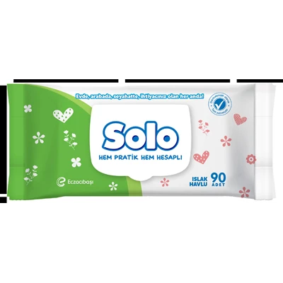 Solo Islak Havlu 90 Adet Kapaklı (8'li Paket) ürün görseli 1