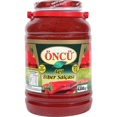 ÖNCÜ Biber Salçası 4,3Kg Acı (7'li Paket) ürün görseli 1