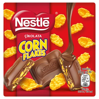 Nestlé Kare Çikolata 60 G Corn Flakes (8'li Paket) ürün görseli 1