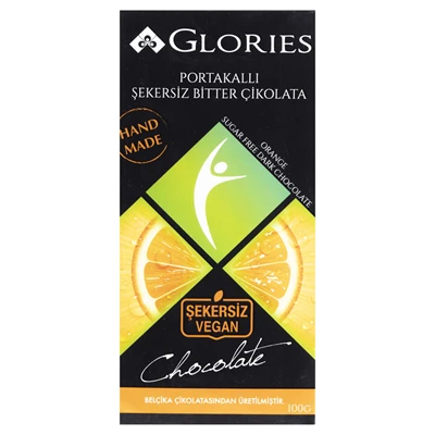 GLORIES Tablet Çikolata 100G Portakal Bitter (7'li Paket) ürün görseli 1