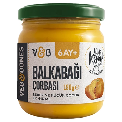 VEG&BONES Bebek Çorbası 190G Balkabağı (6'li Paket) ürün görseli 1