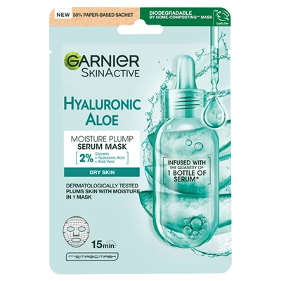 GARNIER Kağıt Yüz Maskesi Hyaluronik Aloe Tazeleyici (5'li Paket) ürün görseli 1