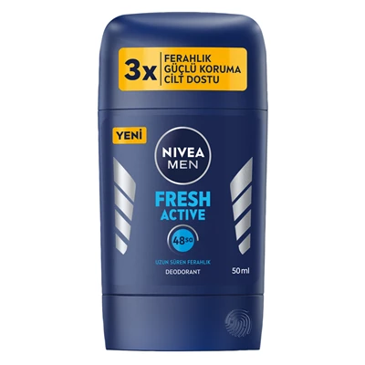 NIVEA Stick Deodorant 50 Ml Men Fresh Active (6'li Paket) ürün görseli 1