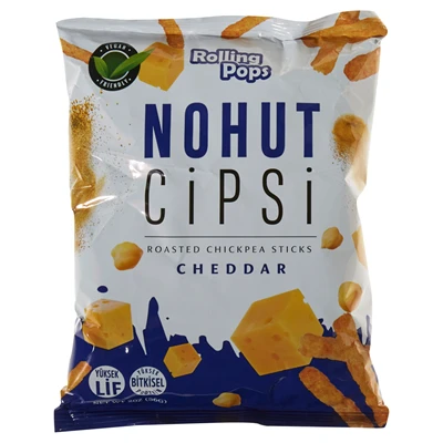 Rolling Pops Nohut Cipsi 56 G Cheddar (8'li Paket) ürün görseli 1
