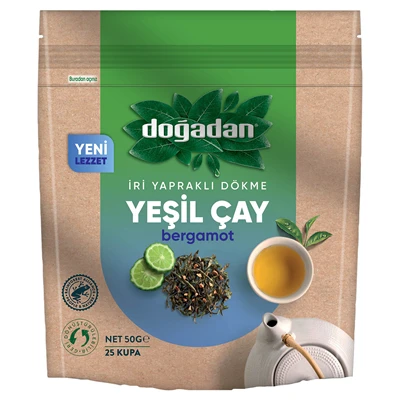 doğadan Yeşil Çay Dökme 50 G Bergamotlu (6'li Paket) ürün görseli 1