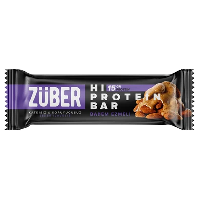 ZÜBER Hi-Protein Bar 45 G Bademli (6'li Paket) ürün görseli 1