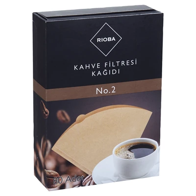 RIOBA Kahve Filtresi Kağdı 80 Adet No2 (4'li Paket) ürün görseli 1