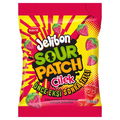 Jelibon Jelıbon Sour Patch 80 G Çilek (8'li Paket) ürün görseli 1