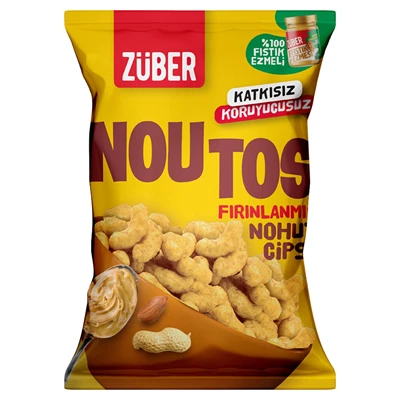 ZÜBER Noutos Nohut Cipsi 55 G Yer Fıstığı (7'li Paket) ürün görseli 1