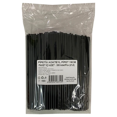 pipetix Kokteyl Pipeti 300 Adet 19Cm (7'li Paket) ürün görseli 1