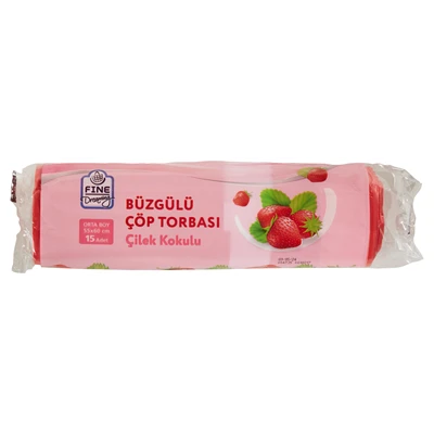 Fine Dreamingzgülü Çöp Torbası 15 Adet Orta Çilek Kokulu (4'li Paket) ürün görseli 1