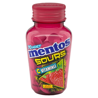 mentos Sour Şeker 49 G Çilek (5'li Paket) ürün görseli 1