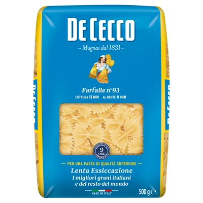 DE CECCO Makarna 500 G Farfalle (8'li Paket) ürün görseli 1