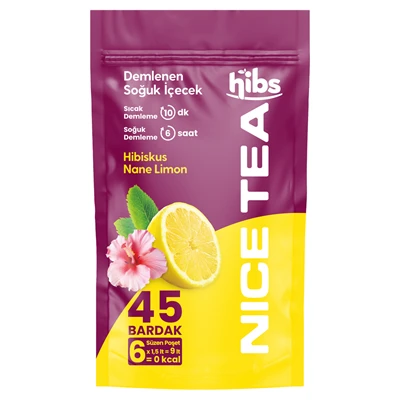 Hıbs Hıbıskus Demlik Poşet 6*30 G Nane&Limon (4'li Paket) ürün görseli 1