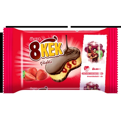 ÜLKER Dankek 8Kek 55G Çikolata&Çilek (7'li Paket) ürün görseli 1
