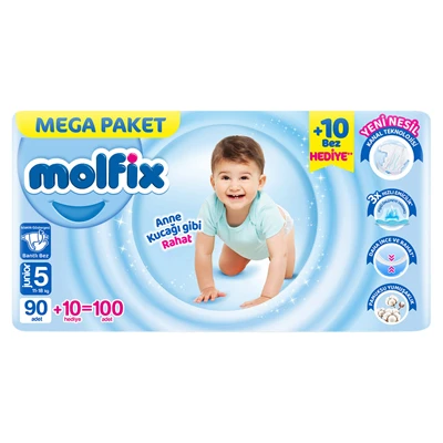 molfix Mega Fırsat Bebek Bezi Junıor 100Lü (2'li Paket) ürün görseli 1