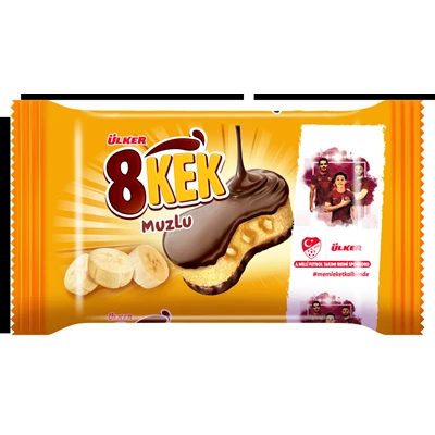 ÜLKER Dankek 8Kek 55 G Çikolata&Muz (7'li Paket) ürün görseli 1