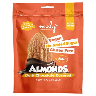 Mely Vegan Çikolatalı Kuru Meyve 50 G Badem (8'li Paket) ürün görseli 1