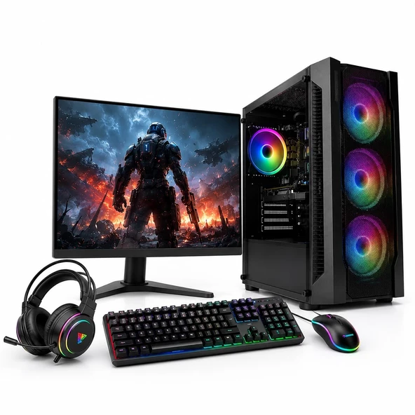 DAGMOR İ5 3470 16 GB 256GB M2+500GB 4GB VGA 24.5' EKRAN +KLAVYE+MOUSE+KULAKLIK PC KASA ürün görseli 1