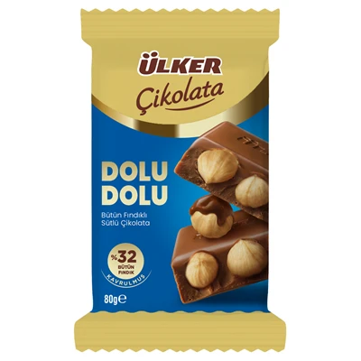ÜLKER Çikolata Dolu Tablet 80 G Fındık (7'li Paket) ürün görseli 1