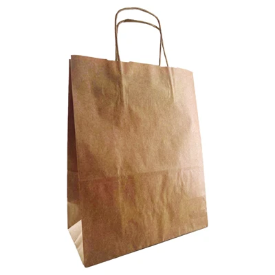 Büküm Saplı Kraft Çanta 25Li 32*20*32cm (5'li Paket) ürün görseli 1