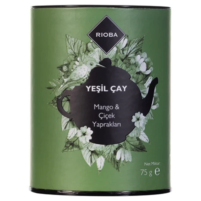 RIOBA Yeşil Çay 75 G Mango&Çiçek Yaprağı (4'li Paket) ürün görseli 1