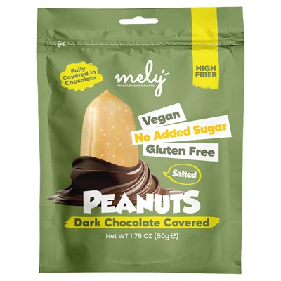 Mely Vegan Çikolatalı Kuru Meyve 50 G Yer Fıstığı (8'li Paket) ürün görseli 1