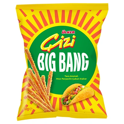 ÜLKER Çizi Bıgbang Çubuk Kraker 15 X 50 G Taco (6'li Paket) ürün görseli 1