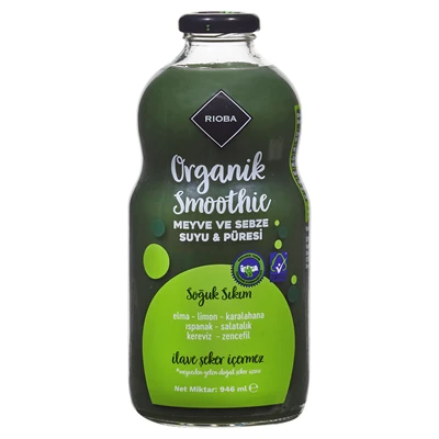 RIOBA Organik Smoothıe 946 Ml Yeşil Sebzeli (5'li Paket) ürün görseli 1