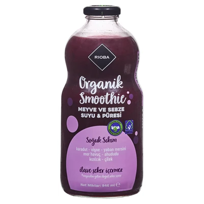 RIOBA Organik Smoothıe 946 Ml Kırmızı Meyveli (4'li Paket) ürün görseli 1