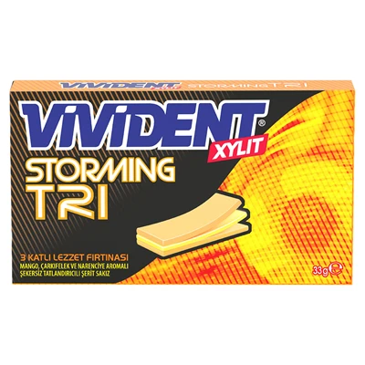 VİVİDENT Vıvıdent Storming Sakız 33 G Çarkıfelek&Mango&Narenciye (8'li Paket) ürün görseli 1