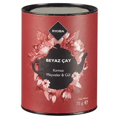 RIOBA Beyaz Çay 75 G Kırmızı Meyveler&Gül (5'li Paket) ürün görseli 1