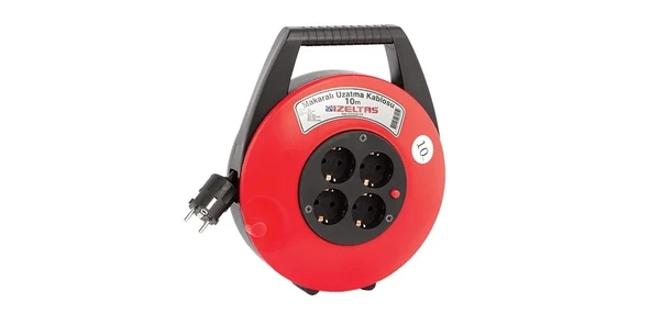 İzeltaş 0741050010 Makaralı Uzatma Kablosu (El Tipi) 10 Metre ürün görseli 1