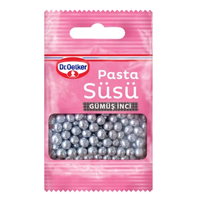 Dr. Oetker Pasta Süsü 10G Gümüş İnci (8'li Paket) ürün görseli 1