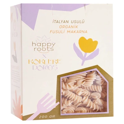 happy roots Organik Makarna 200 G Fusullı (8'li Paket) ürün görseli 1