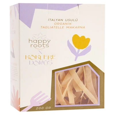 happy roots Organik Makarna 200 G Taglıatel (5'li Paket) ürün görseli 1