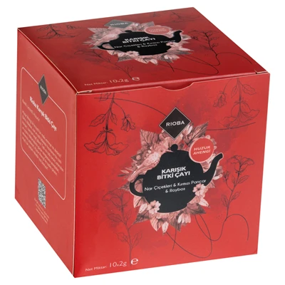 RIOBA Bitki Poşet Çay 10Lu 2 G Nar Çiçekleri&Kırmızı Pancar&Roybos (3'li Paket) ürün görseli 1