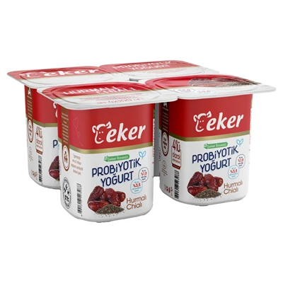eker Probiyotik Yoğurt 4Lü 100 G Hurmalı&Chialı (8'li Paket) ürün görseli 1