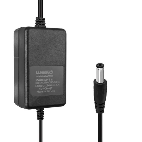 Weko 24 Volt - 1 Amper 5.5*2.5 Uçlu Yerli Üretim Masa Tipi Adaptör ürün görseli 1