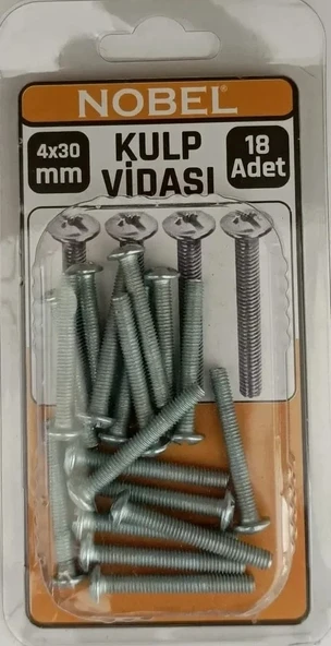 FIX METRİK KULP VİDASI 4*30 MM 18 Lİ ürün görseli 1