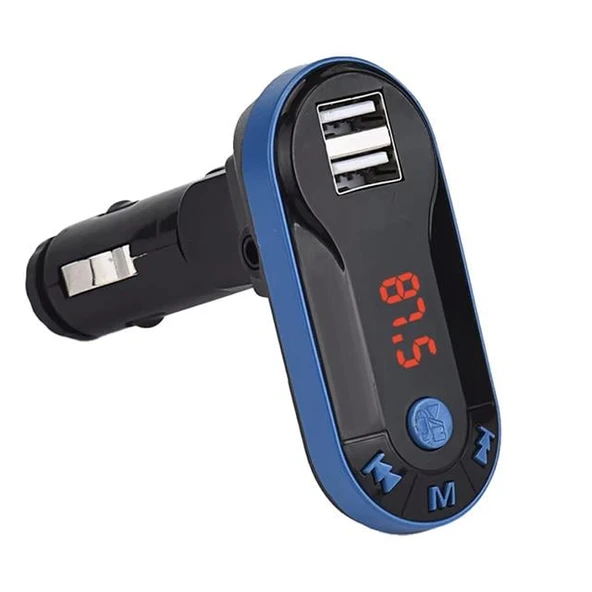 Hello HL-19683 FM Modulatör Çift USB/SD/MP3 12-24 Volt Bluetooth Hafızasız Fm Transmitter ürün görseli 1