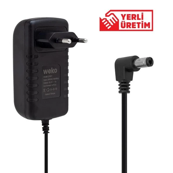 Weko 25.2 Volt - 1 Amper 5.5*2.5 Uçlu Priz Tipi Adaptör ürün görseli 1