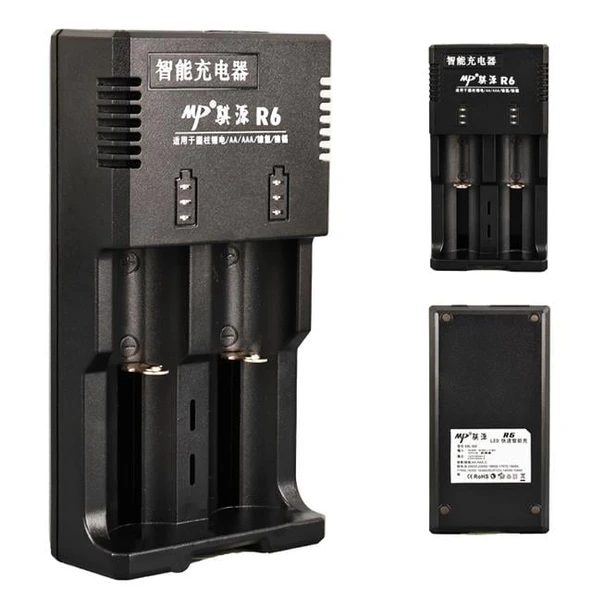 Beston R6 Aa/Aaa/Ni-Mh/Lityum İon/C Boy/123A/16340/10440/14500/18350/18490/17550/17670/18650/22650/26650 Pil Şarj Cihazı ürün görseli 1