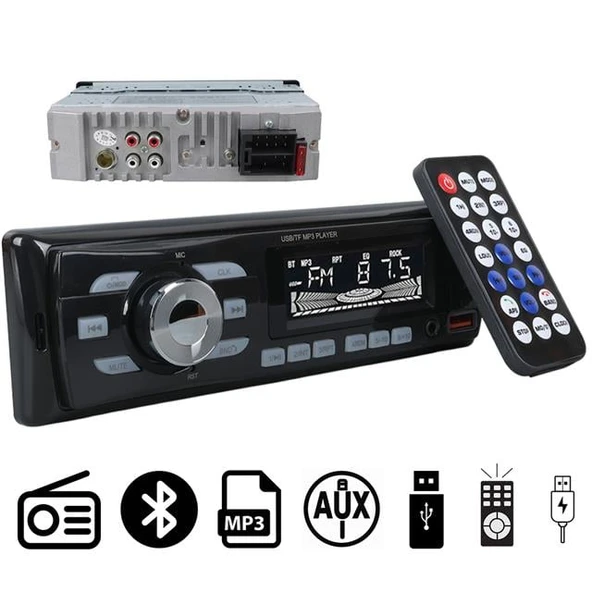 Carstar CS-930 Çift USB/SD/FM/AUX/Bluetooth Kumandalı Oto Teyp 4X60 Watt ürün görseli 1