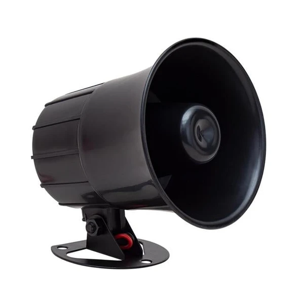 Magicvoice MV-30600 12 Volt 15 Watt Tek Sesli Elektronik Siren Korna Yüksek Desibelli ABS Kasa ürün görseli 1