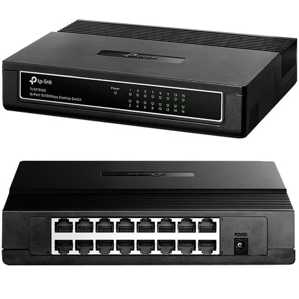 TP-Link TL-SF1016D 16 Port 10-100 Mbps Ethernet Switch ürün görseli 1