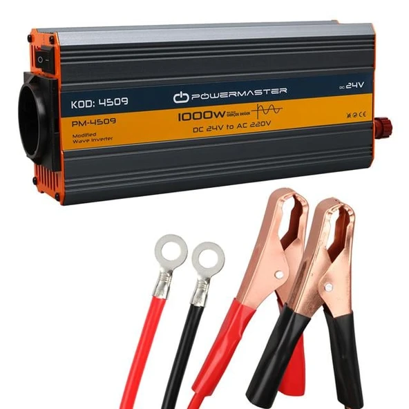 Powermaster PM-4509 24 Volt - 1000 Watt Modifiye Sinüs İnvertör ürün görseli 1