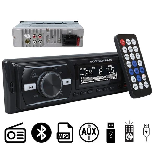 Carstar CS-920 Çift USB/SD/FM/AUX/Bluetooth Kumandalı Oto Teyp 4X60 Watt ürün görseli 1