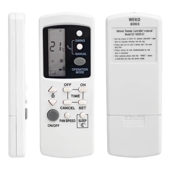 Fujicool GZ-1002B-E3 Klima Kumandası ürün görseli 1